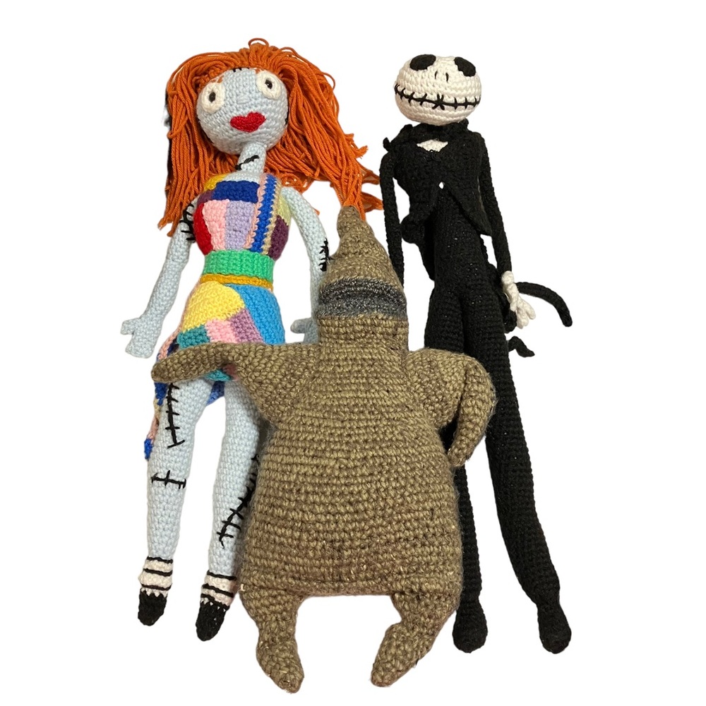 Nightmare Before Christmas Crochet Handmade Plush Jack Sally Oogie Boogi…